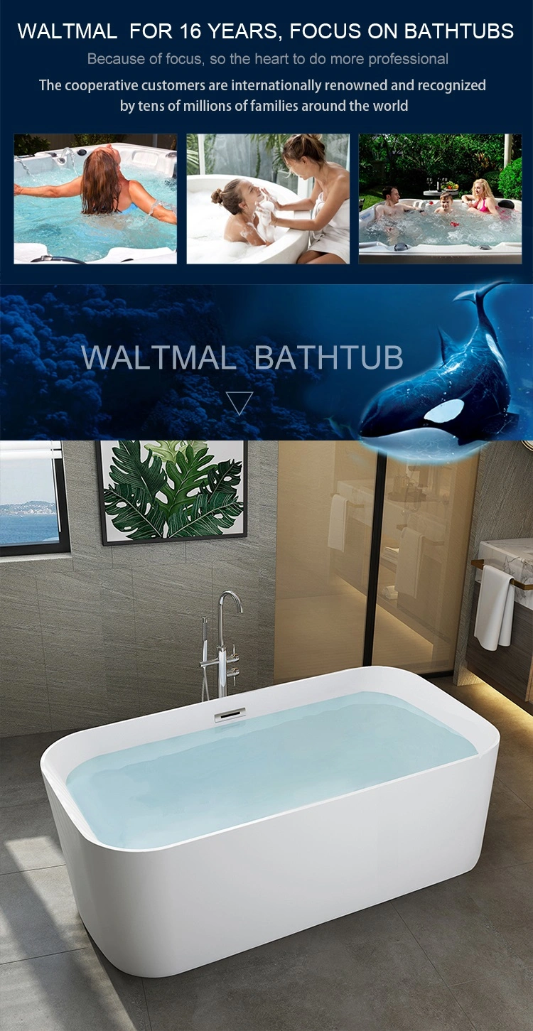 2021 Eco-Friendly Materials Narrow Rim Border New Design Free Standing Bathtub