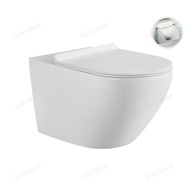 White Rimless Toilet Bathroom Products Wc Ceramic Wall Hung Toilet Wall Mounted Toilette Hanging Toilet