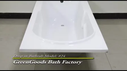 Greengoods Sanitary Ware CE Aprobado Gota de acrílico en la bañera para adultos