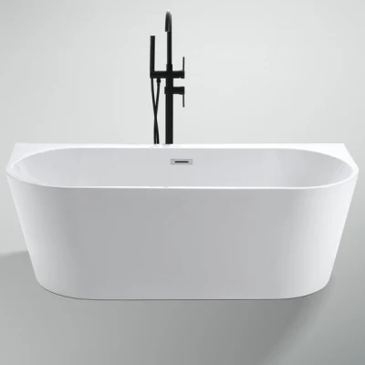 Bañera independiente de acrílico lateral de pared Baño moderno