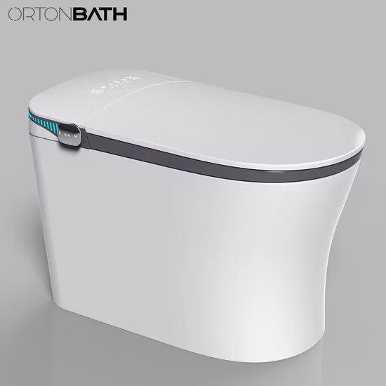 Ortonbaths, manos libres, abrir/cerrar, agua calentada instantánea, secado rápido, descarga automática, inodoro inteligente alargado, inodoro bidé