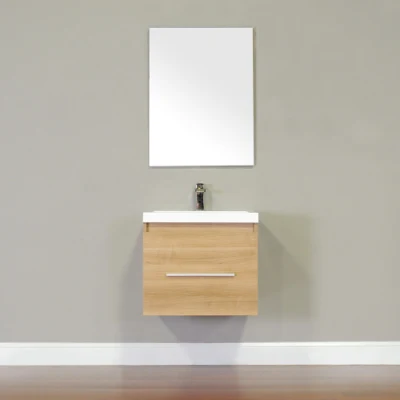 Gabinete de baño de la más alta calidad, muebles de baño de Color roble, tocador de baño colgado en la pared
